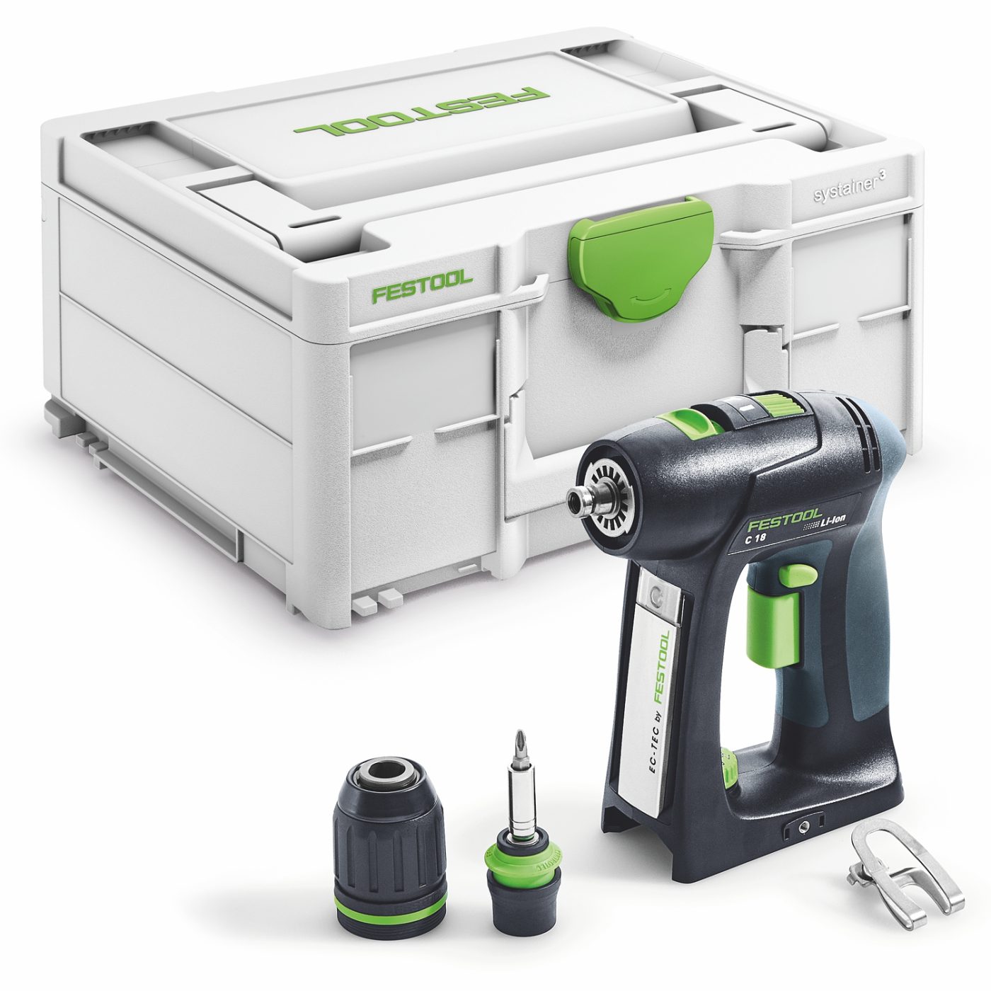 Festool C 18-Basic 18V Cordless Drill in Systainer with C-shape handle