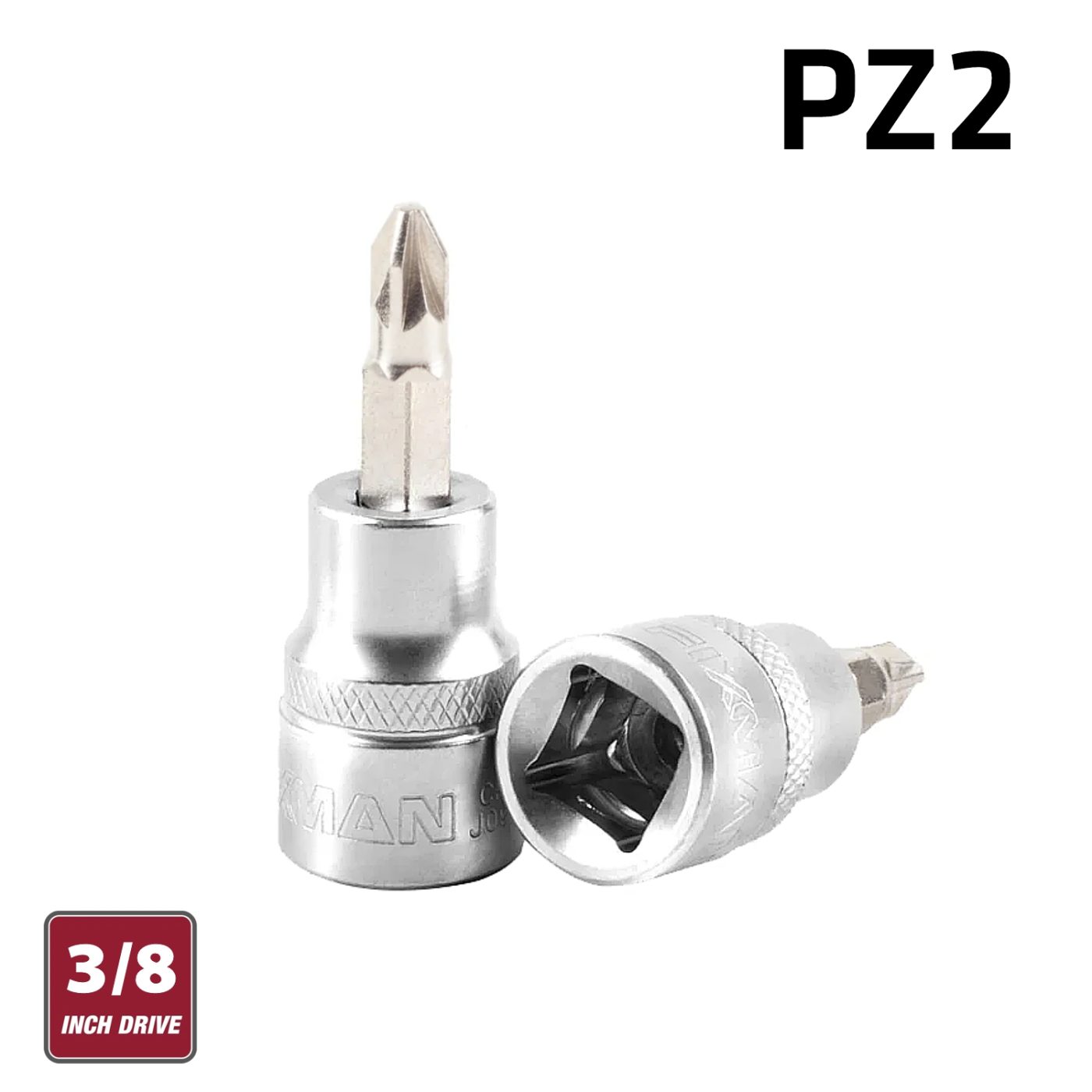 Fixman 3/8' Dr.bit Socket Pz2 Pozi Screwdriver Bit