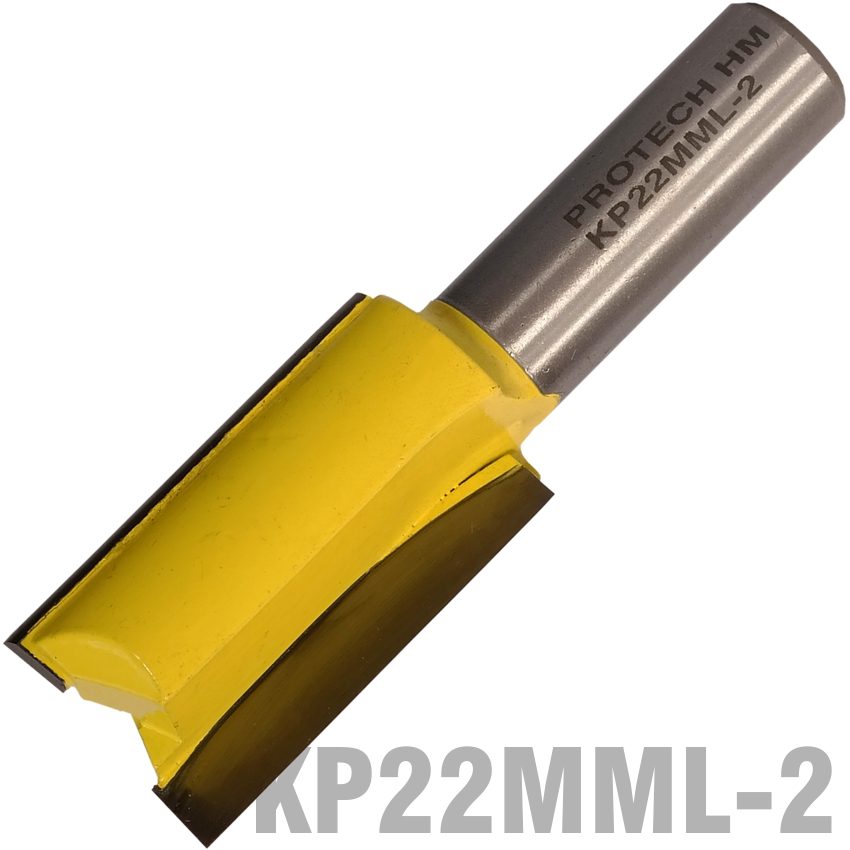 Straight Bit 22mm X 38mm Cut 2 Flute Metric 1/2' Shank