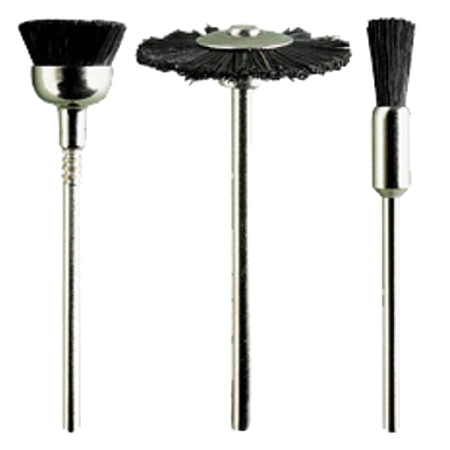 Assorted Black Bristle Brushes. 3pcs