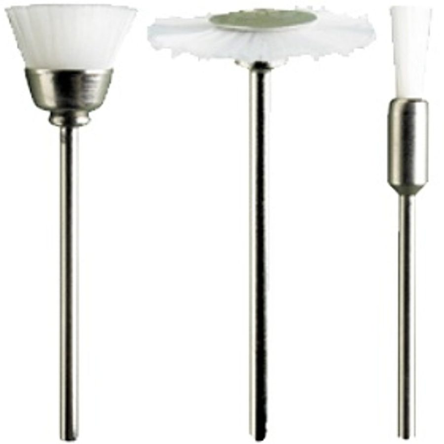 Assorted White Nylon Brushes. 3pcs