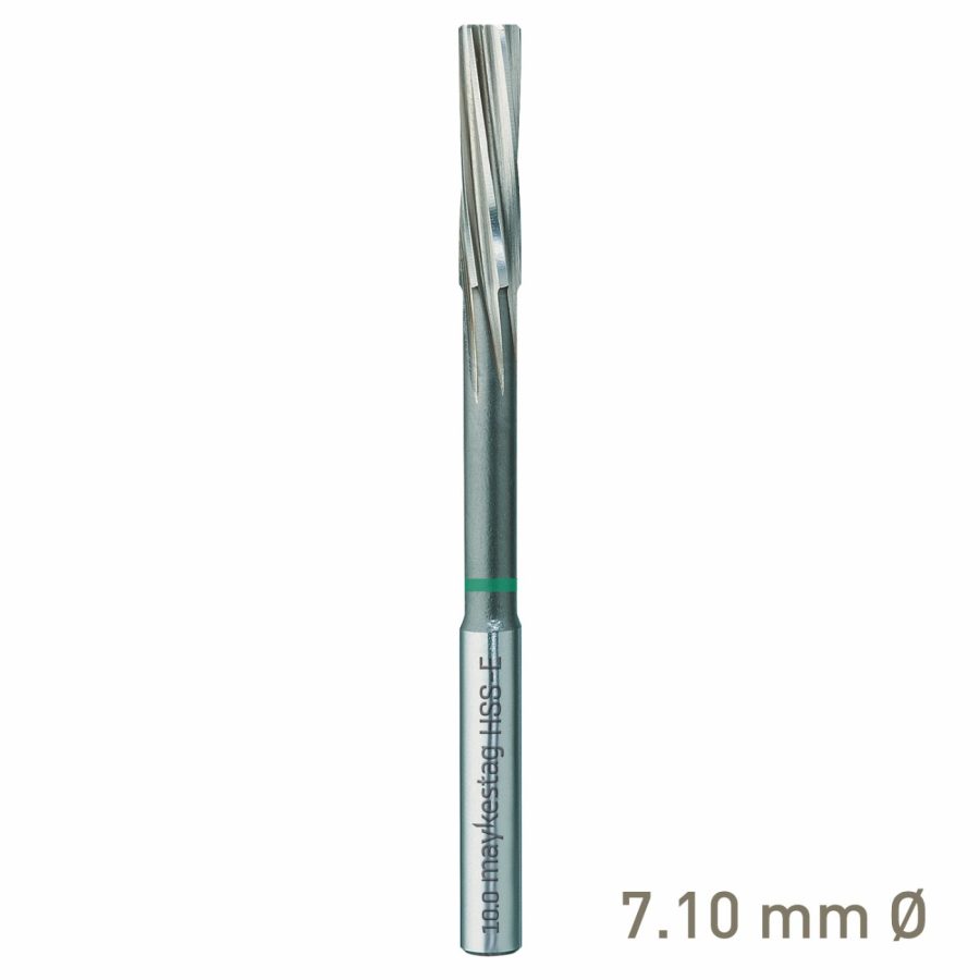Maykestag HSS-E NC Machine Reamer 7.1mm Left-Hand Spiral Industrial