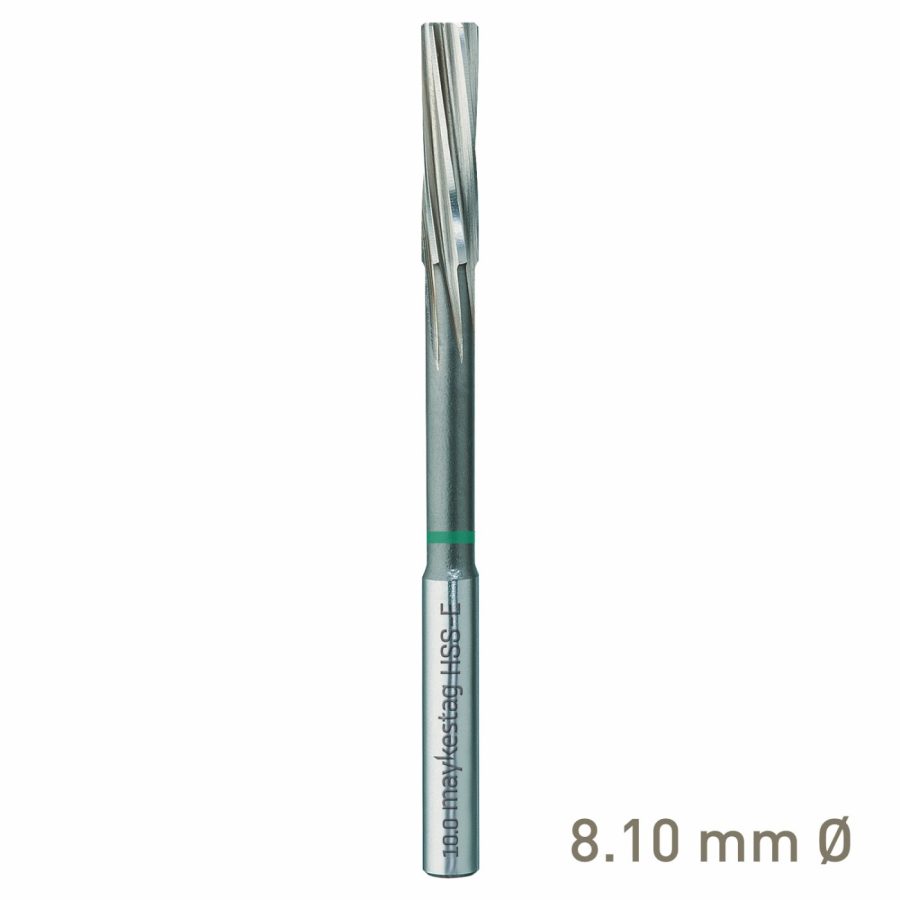Maykestag HSS-E NC Machine Reamer 8.1mm Left-Hand Spiral Industrial