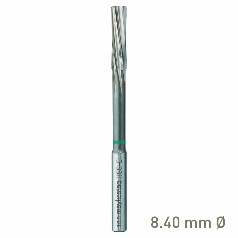 Maykestag HSS-E NC Machine Reamer 8.4mm Left-Hand Spiral Industrial