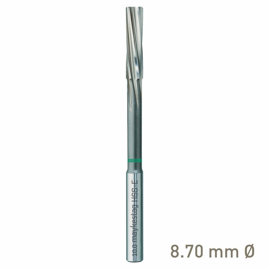 Maykestag HSS-E NC Machine Reamer 8.7mm Left-Hand Spiral Industrial