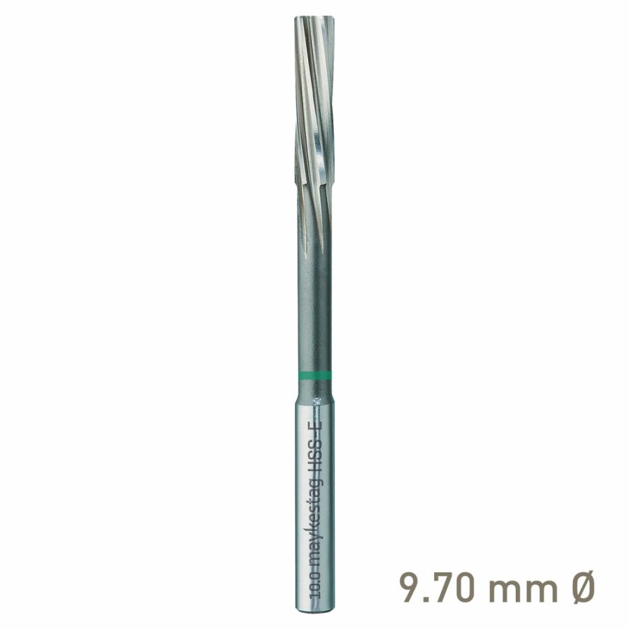 Maykestag HSS-E NC Machine Reamer 9.7mm Left-Hand Spiral Industrial