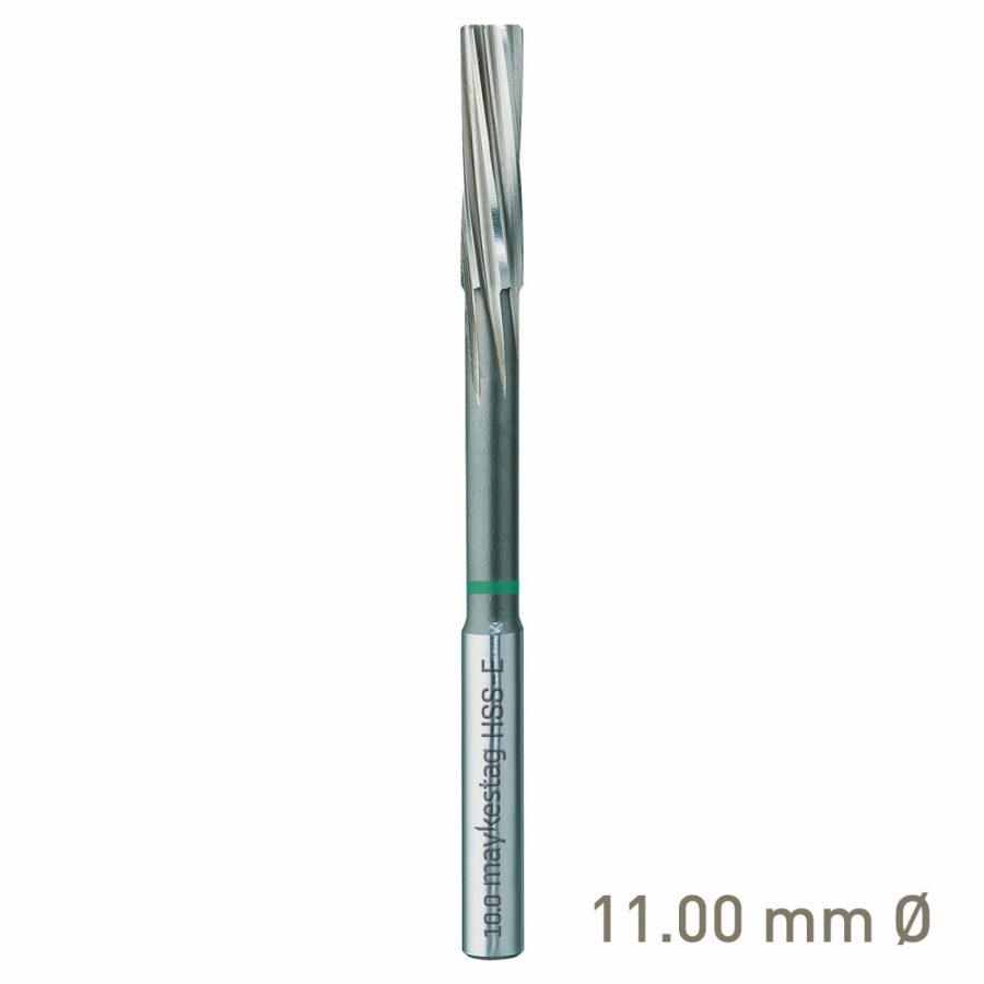 Maykestag HSS-E NC Machine Reamer 11.0mm Left-Hand Spiral Industrial