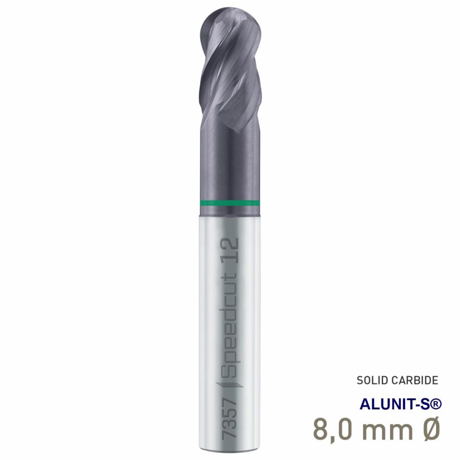 Scall Nose End Mill Sp Cut Univ. Z4 8.0 Din 6527lha Shank Din 6