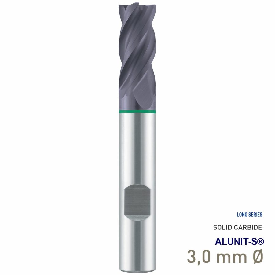 Maykestag Solid Carbide HPC End Mill 3mm Speedcut-Universal Long Series 4 Flute