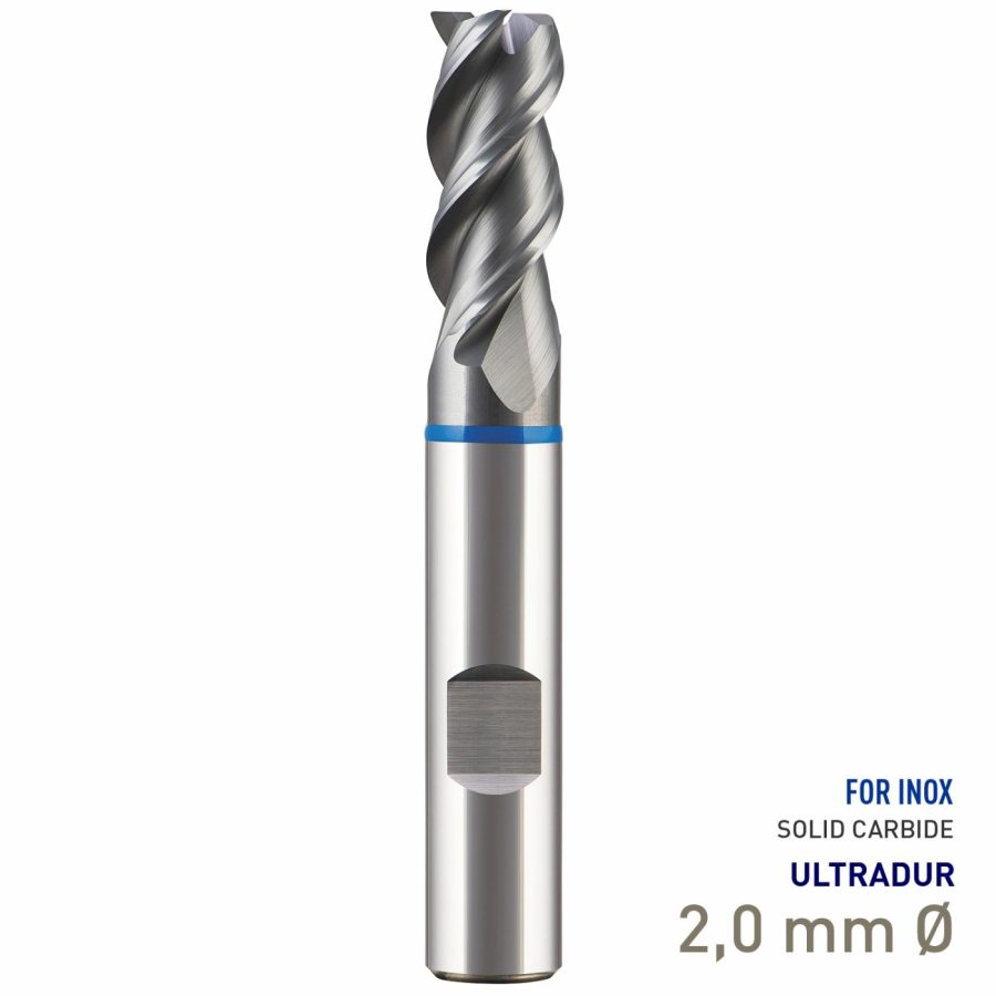 Maykestag Speedcut 4.0-Inox Solid Carbide HPC End Mill 2mm Long Series 3 Flute