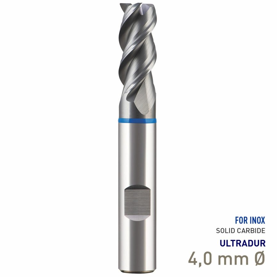 Maykestag Speedcut 4.0-Inox Solid Carbide HPC End Mill 4mm Long Series 3 Flute