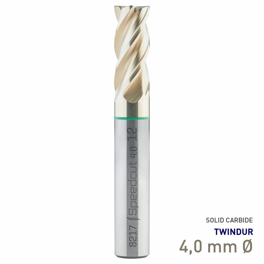 Maykestag Speedcut 4.0 Universal HPC Solid Carbide End Mill 4mm Long Series 4 Flute