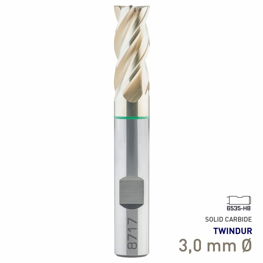 Maykestag Speedcut 4.0 Universal HPC Solid Carbide End Mill 3mm Long Series 4 Flute TWINDUR