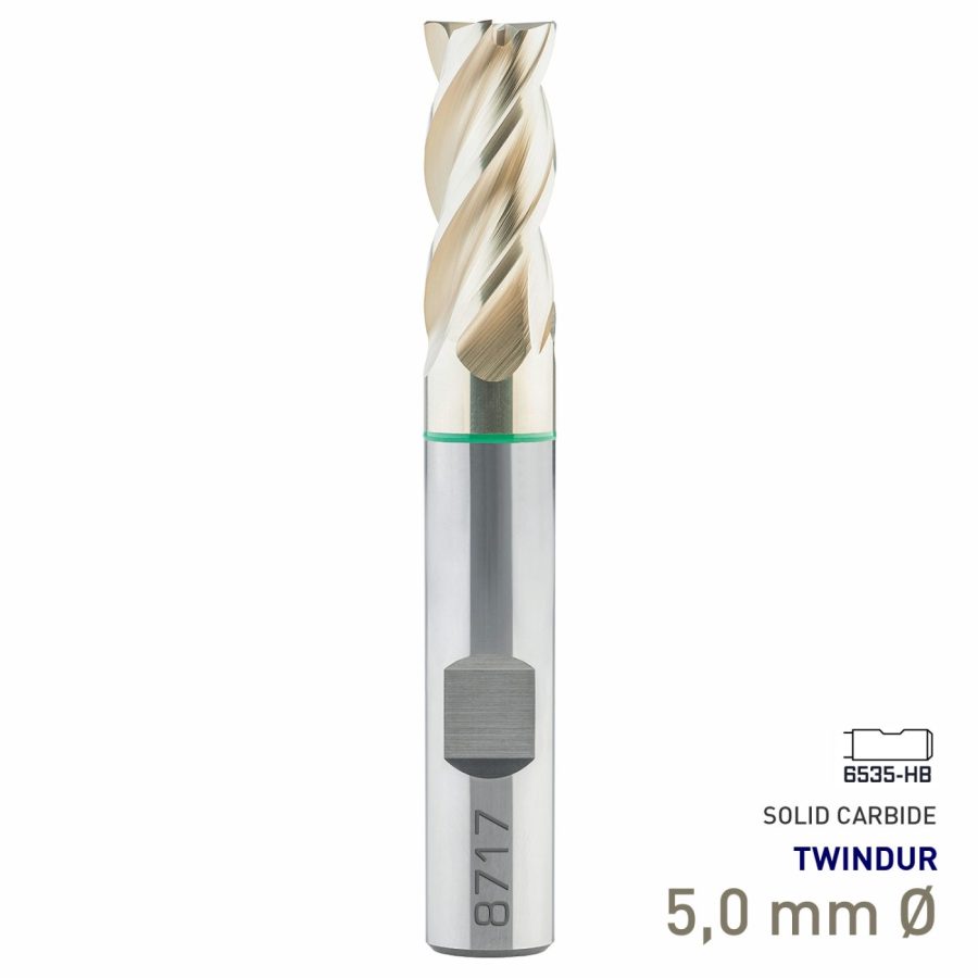 Maykestag Speedcut 4.0 Universal HPC Solid Carbide End Mill 5mm Long Series 4 Flute TWINDUR