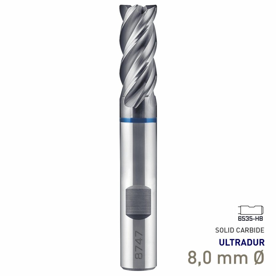 Maykestag Speedcut 4.0-Inox ULTRADUR HPC Solid Carbide End Mill 8mm Long Series 4 Flute