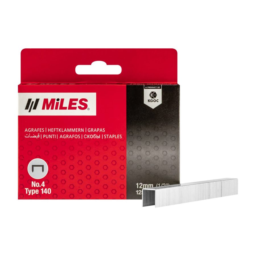 Galv Staples 18g T50 12mm X 1250pcs Miles No4