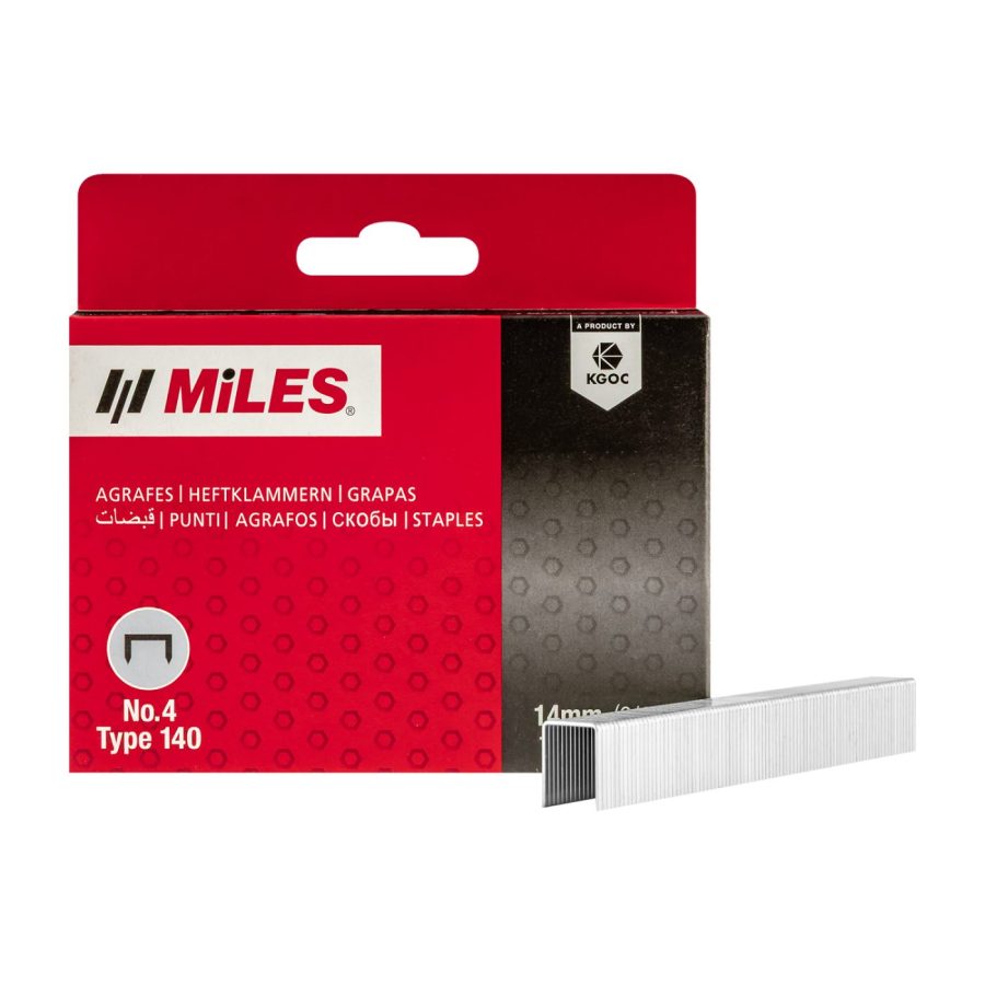 Galv Staples 18g T50 14mm X 1250pcs Miles No4