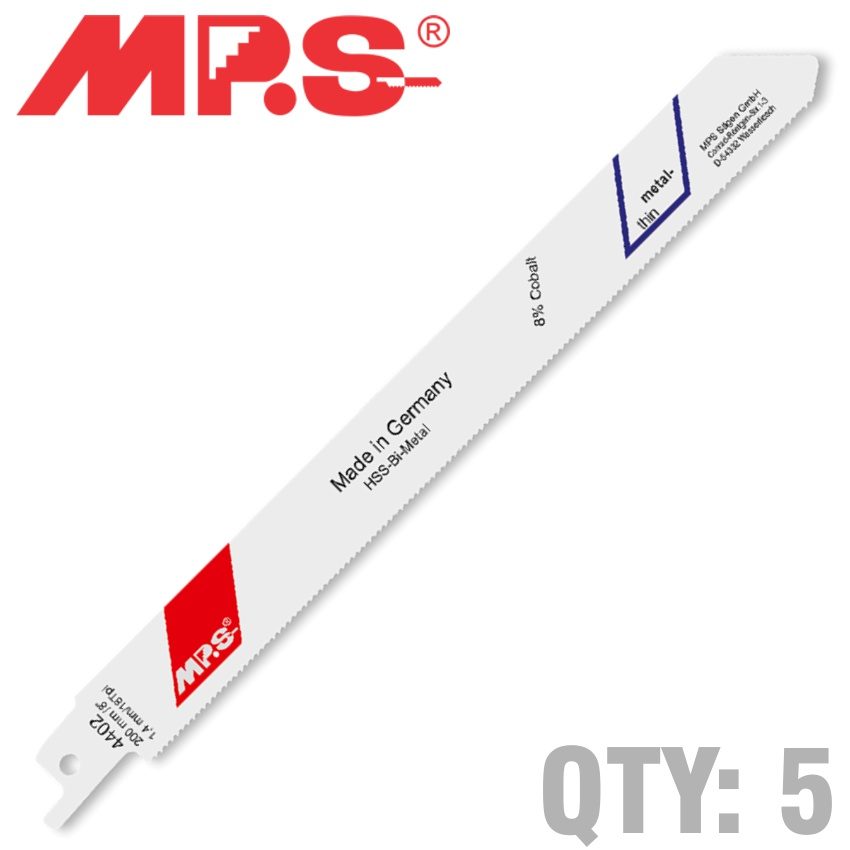 Sabre Saw Blade Bi-metal 200mm 18 Tpi 5/pack