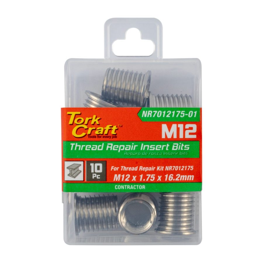 Repl. Insert 10pc M12 X 1.5 X 9.2mm S/steel For Nr701215