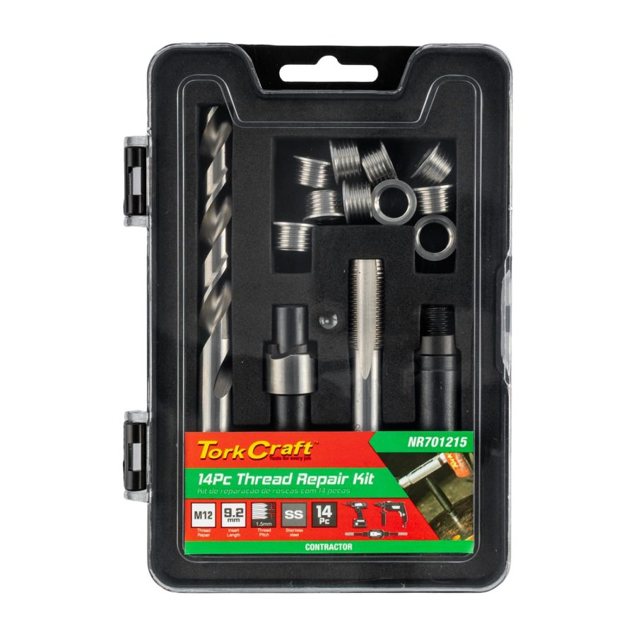 Thread Repair Kit 14pc M12 X 1.5 X 9.2mm Flange Insert
