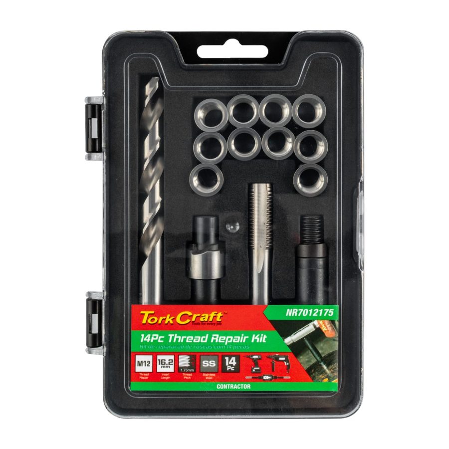 Thread Repair Kit 14pc M12 X 1.75 X 16.2mm Flange Insert