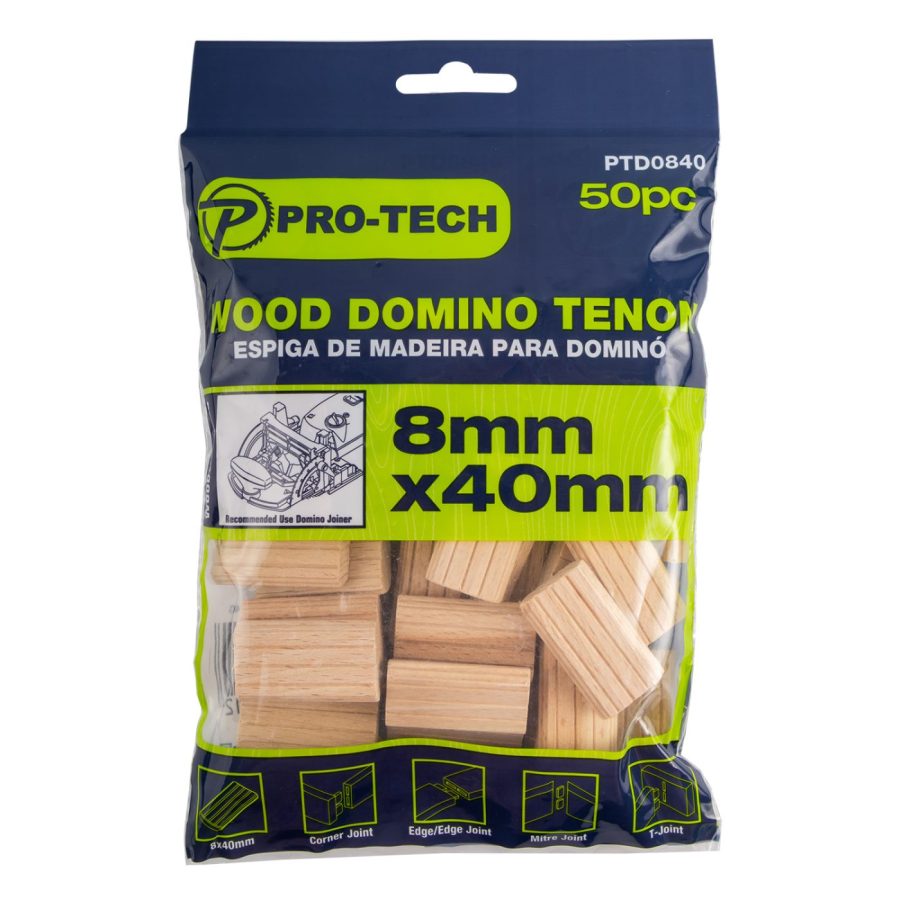 Domino Tenon 8x40mm 50pc Pack Beech Wood