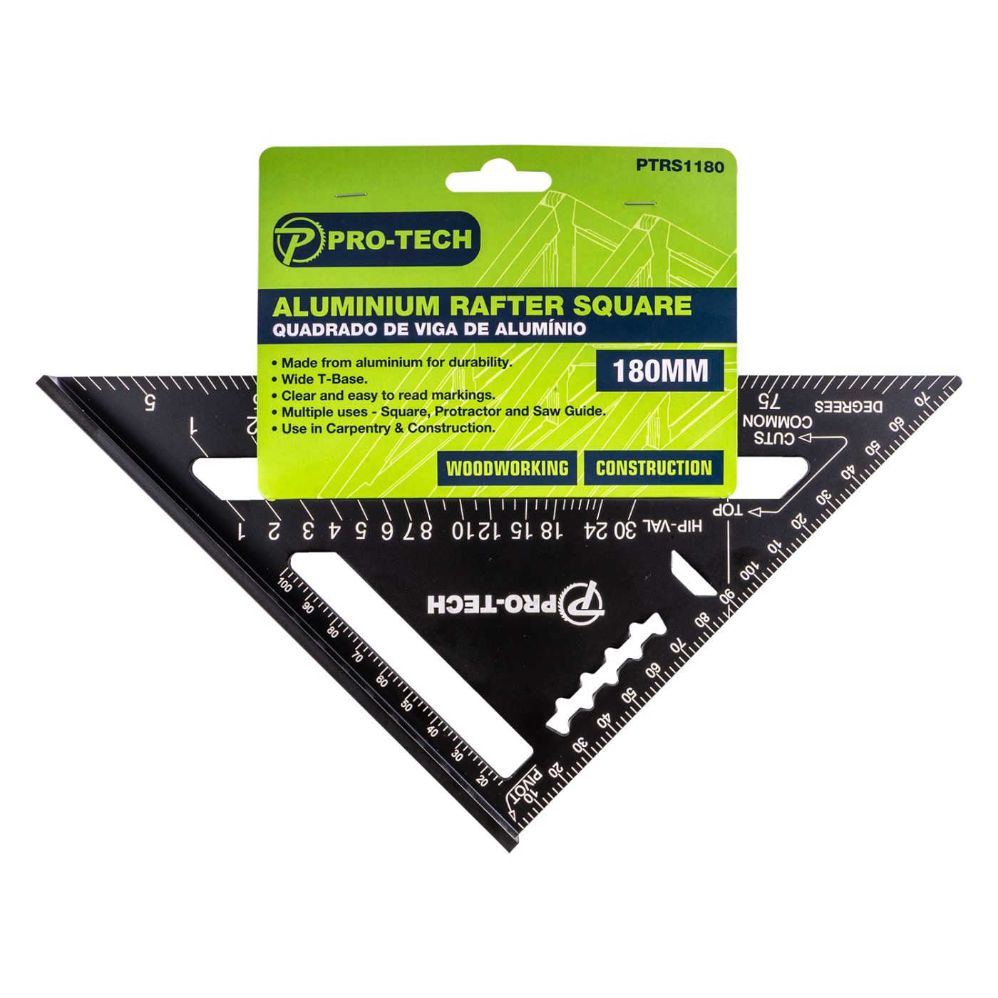 Rafter Square 180mm Aluminium