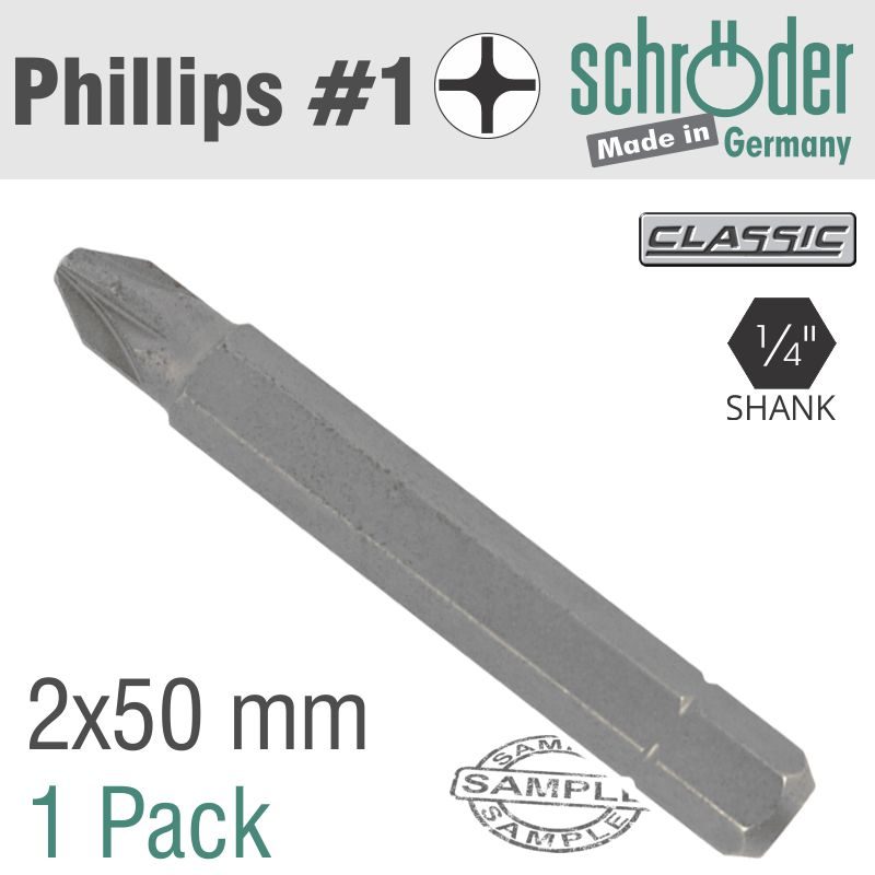 Pozi.no.2x50mm Classic Bit Bulk