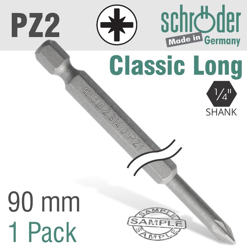 Pozi.no.2 90mm Power Bit 1cd