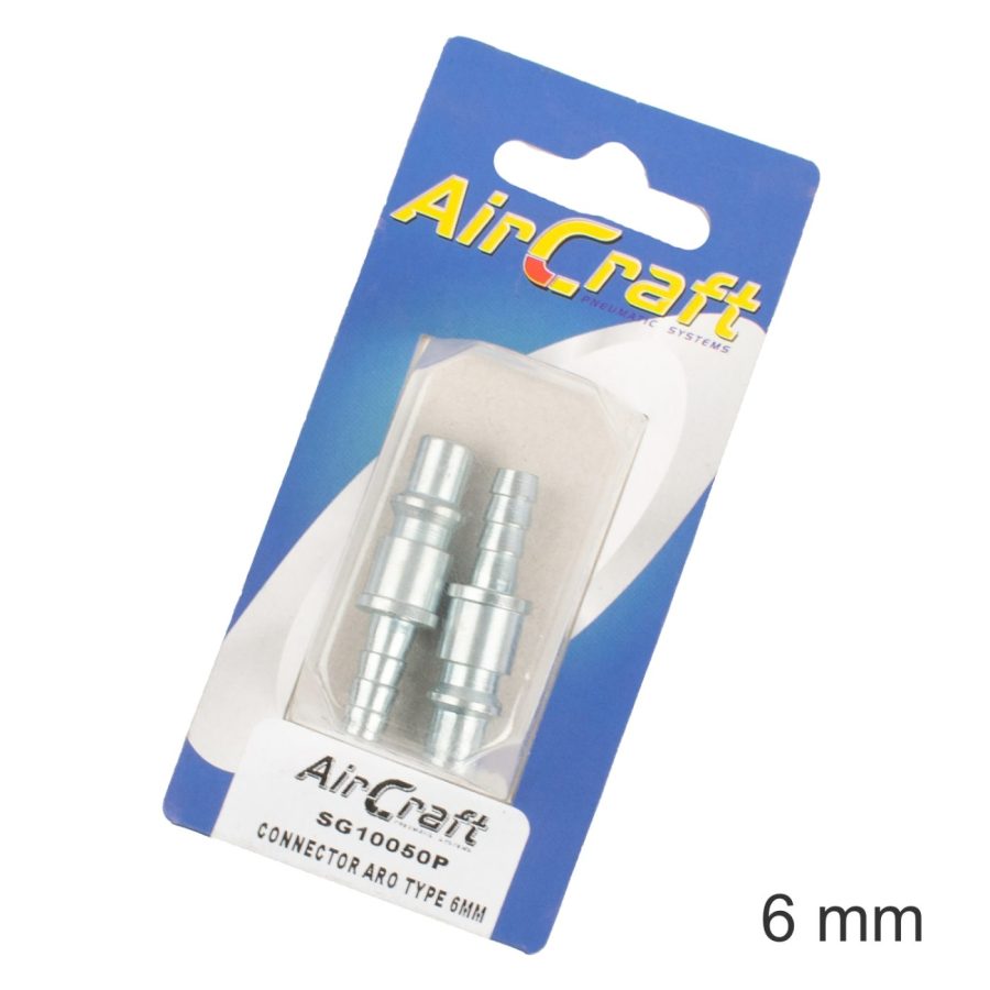 Connector Aro Type 6mm Hosetail 2pc Pack