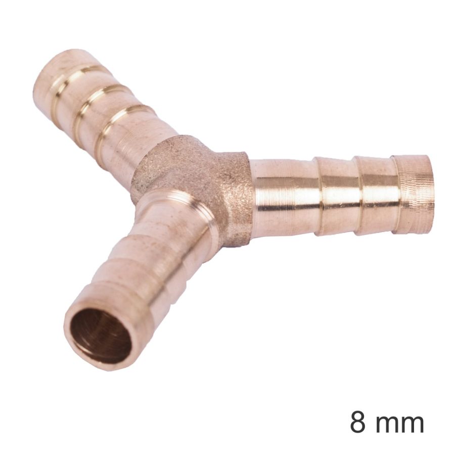 Y Type Hose Connector 8mm Bulk