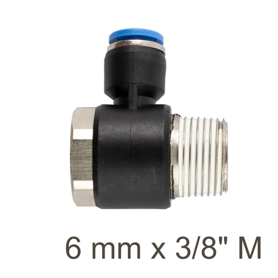 Swivel Elbow Pu 6mm X 3/8' M