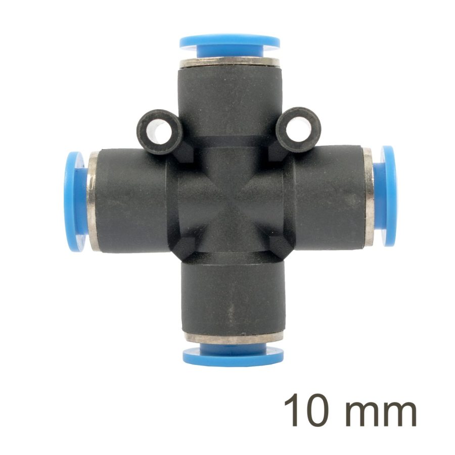 Pu Hose Fitting 4 Way Connector 10mm