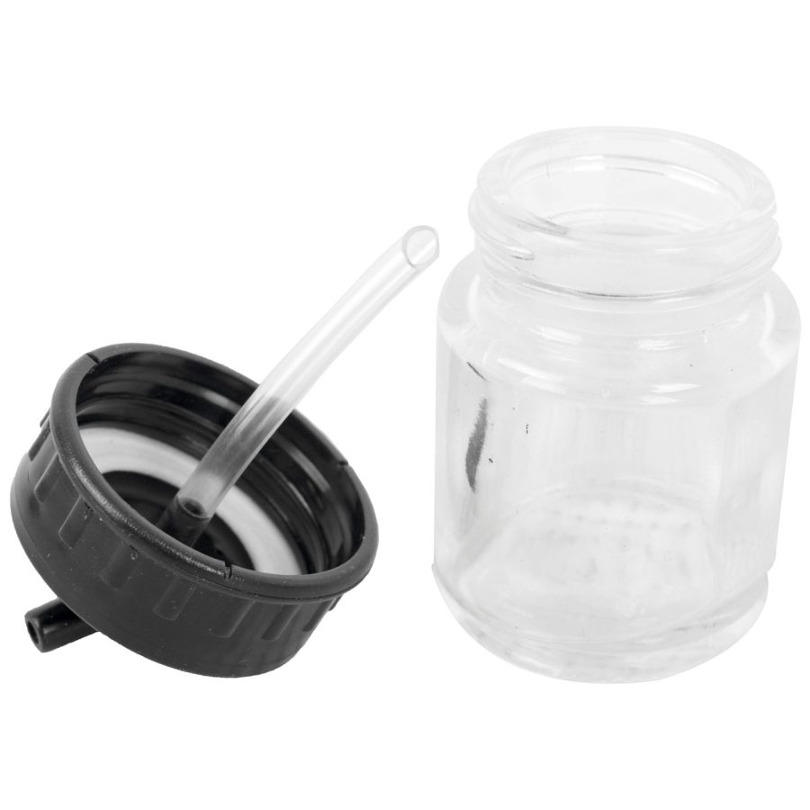 Glass Jar With 22cc 45 Deg Spout For Airbrush