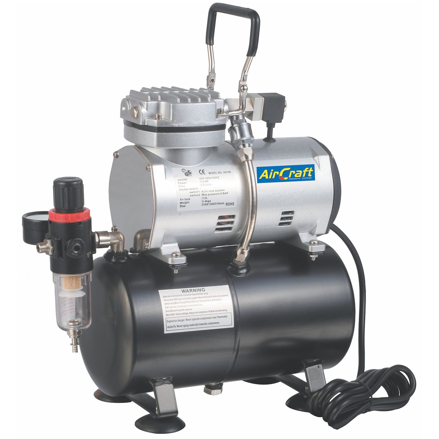 Compressor For Airbrush 1cyl On Tank 3ltr
