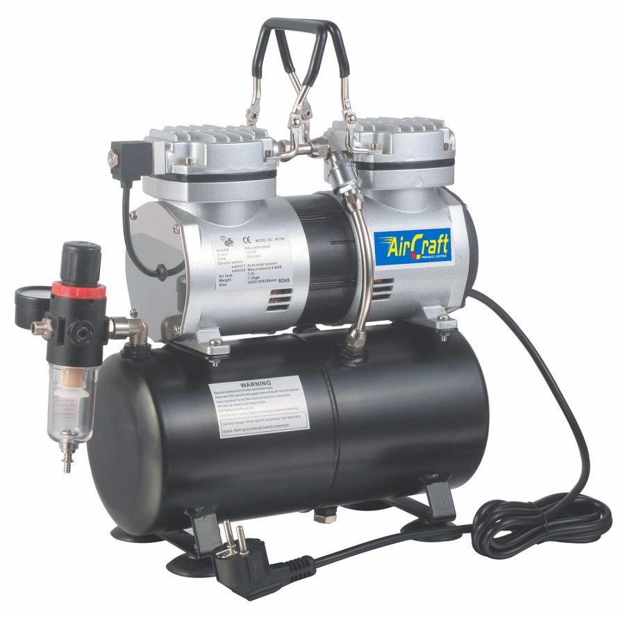 Compressor For Airbrush 2cyl With Tank