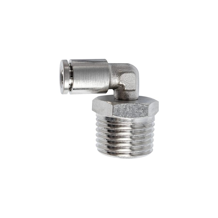 Metal Pu Fitting Elbow 6mm 1/2' M
