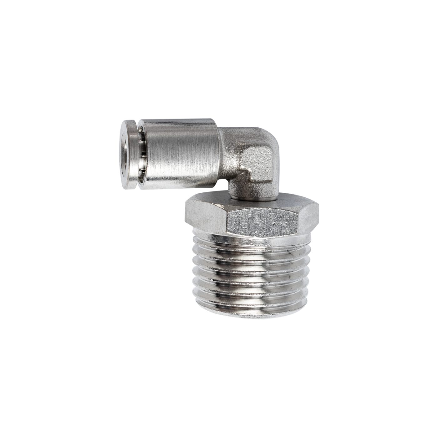 Metal Pu Fitting Elbow 6mm 1/2' M