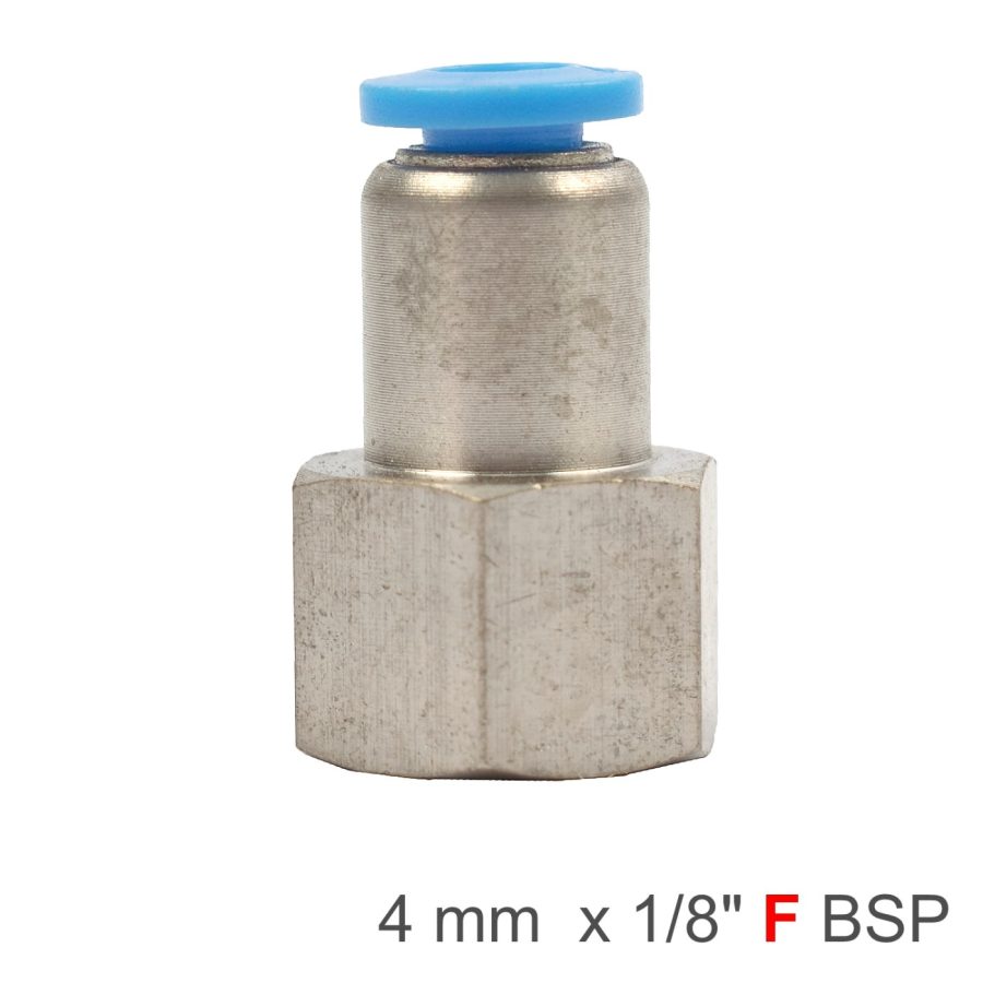Pu Hose Fitting Straight Stud 4mm-1/8 F
