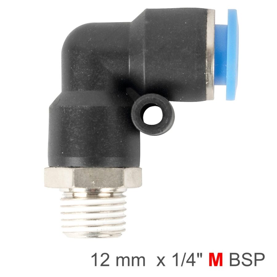 Elbow 12mm-1/4 M Pu Hose Fitting
