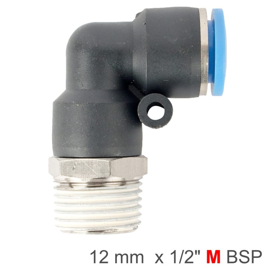 Elbow 12mm-1/2 M Pu Hose Fitting