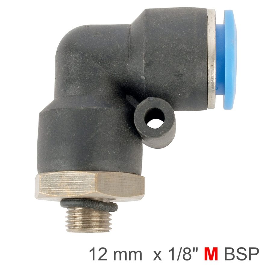 Elbow W/o-ring 12mm-1/8 M Pu Hose Fitting