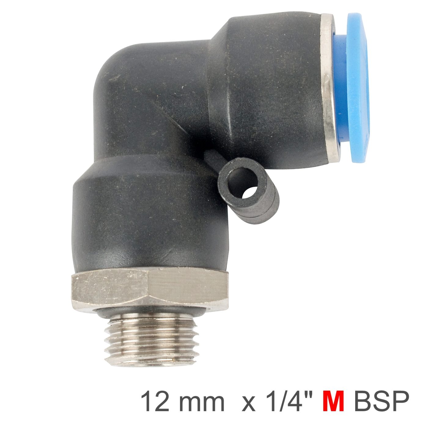 Elbow W/o-ring 12mm-1/4 M Pu Hose Fitting
