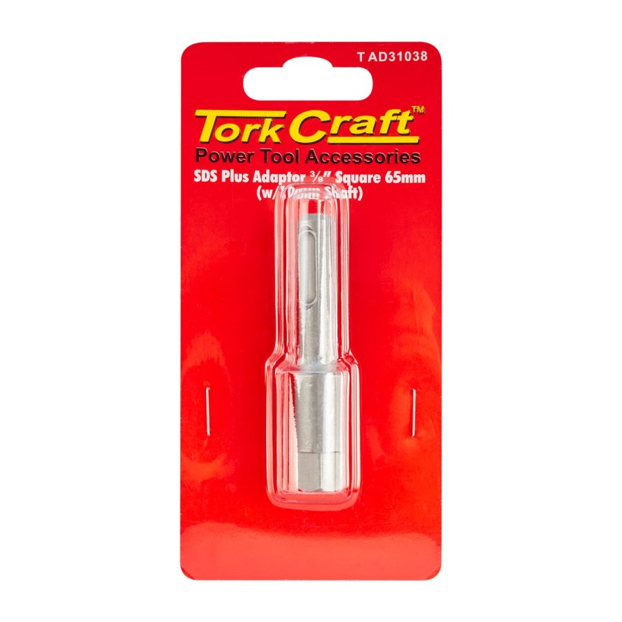 Socket Adaptor 3/8'm Sq X 65mm Sds Plus Shank Carded
