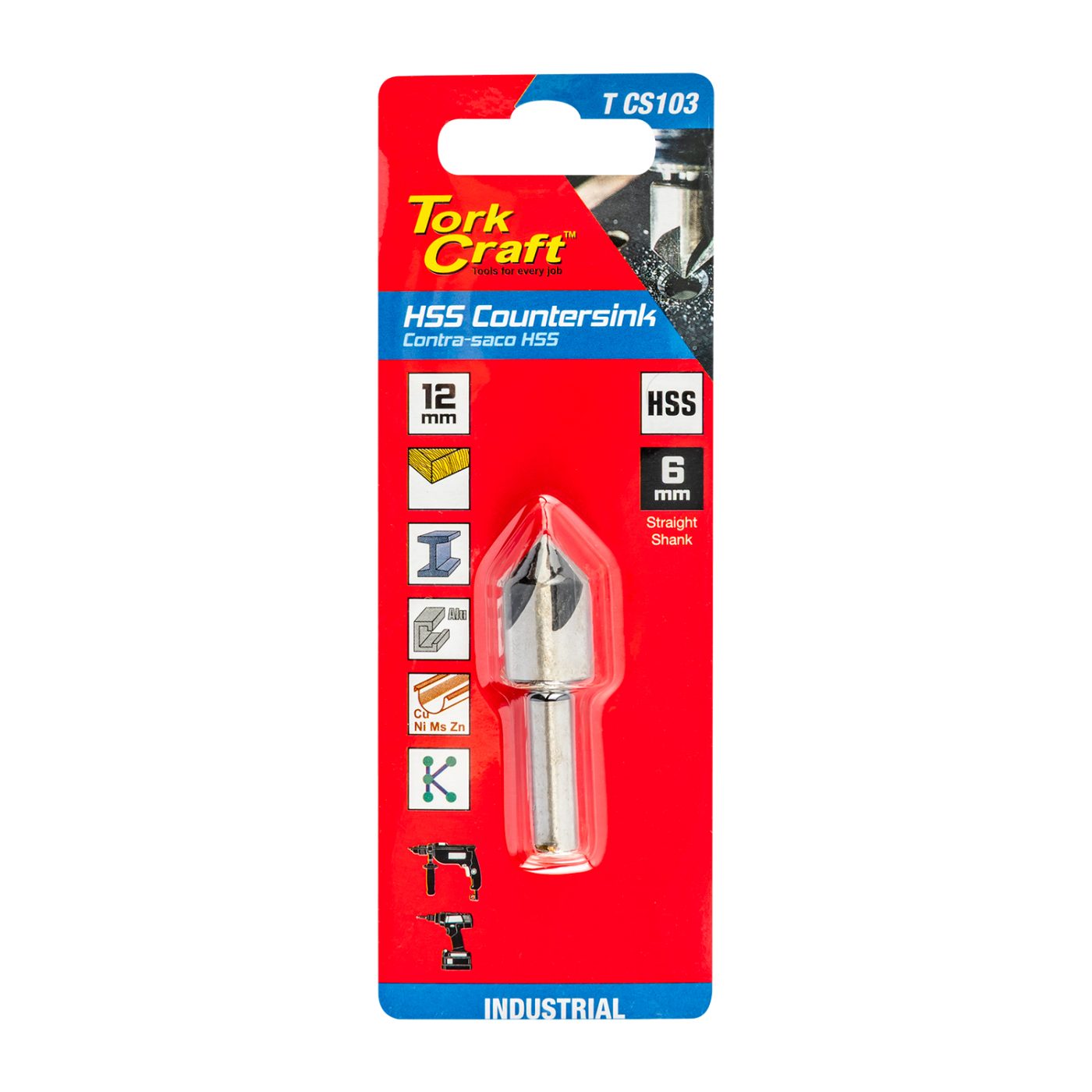 Countersink Hss 12 Mm 1/2' 90 Degree