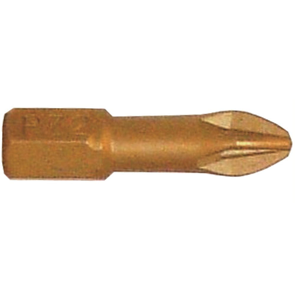 Pozi 2 X 25mm Insert Bit Torsion Titanium Coated Pz2