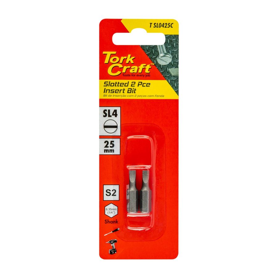 S/d Insert Bit 4mmx25mm 2/card