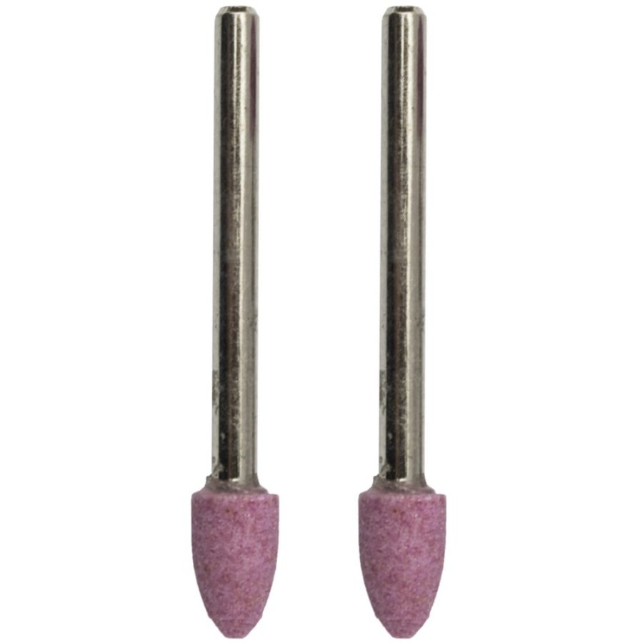 Tork Craft Mini Grinding Stone 6.4mm Cylindrical Cone 3.2mm Shank 2 Piece