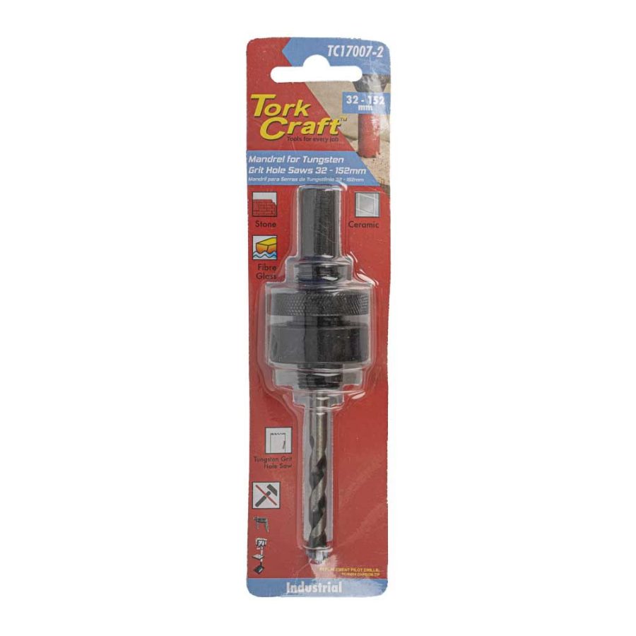 Mandrel Carbide Grit Hole Saw 32 - 152mm
