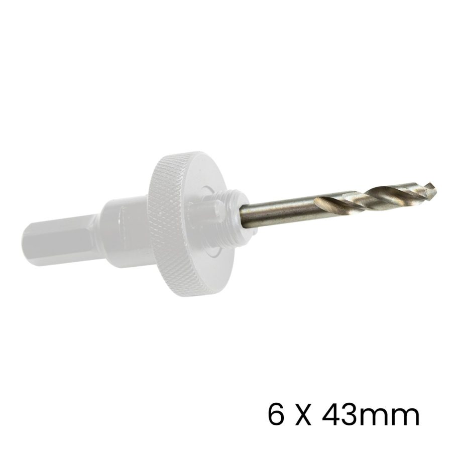 Arbor Drill Bit 6 X 43mm For Hss Hole Saws